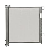 Sicherheitsgitter einziehbar, Treppe für Babys, Kinder und Hunde, 0 – 180 cm breit, Barriere für Tiere, Hundegitter, Treppe, Magische Tür, Hunde, 86 x 180 cm, Grau