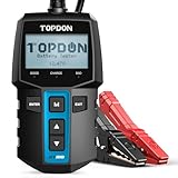 TOPDON BT100 Autobatterie Tester 12V Lasttester 100-2000 CCA Kfz-Lichtmaschinentester für Batterietests, Anlasstests & Ladetests durch, Digitaler Batterietester Analysator für Auto LKW Motorrad SUV