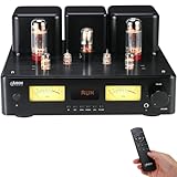 Juson Audio JTA200 300W EL34 Röhrenverstärker HiFi High-End Class AB Hybrid Stereo Röhrenverstärker mit BT 5.4 & Remote Phono Coax AUX Opt PC-USB-Eingang Kopfhörer Subwoofer-Ausgang