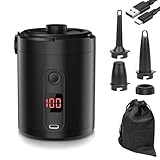 Elektrische Luftpumpe Luftmatratze, Lytool Akku Luftpumpe 5200mAh Wiederaufladbare mit 3 Luftdüsen für Matratze Luftmatratze, Camping, Schlauchboot, Planschbecken Pool Kinder und Schwimmring