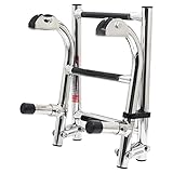 Badeleiter Klappbar Tube Sport 3 Schritt, Marine Edelstahl Teleskop-Boot Boarding Ladder, Marine Heckeinfahrt Ponton Marineyacht,für Schwimmbad/Deck/Boot,Yacht Deckleiter Schwimmdeckleiter 120Kg