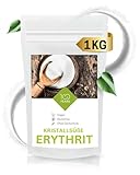 Erythrit 1KG - 100% kalorienfreier Erythrit Zucker - Erythritol natürlicher Zuckerersatz ohne Gentechnik - Zahnfreundlich, leicht löslich - 5kg
