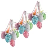 Holibanna 1 Satz Ostereier Dekoration Hängend Nest Ornamente Party Easter Eggs Eierfarben Ostern Panettone Ostern Ozdoby Wielkanocne Osterei Ostern Gefälschtes Ei Plastik 54 Stück