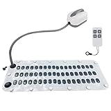 AQQHSAIN Bubble Bath Mat Electric Portable Spa Bathtub Non-Slip Mat Waterproof Full Body Massager with Suction Cup Bottom Adjustable Bubble Bath Thermal Massager Machine