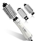 Föhnbürste Rotierend 2 In 1 Rundbürste Elektrisch Hair Styler Set mit 2 Aufsätzen, 38Mm / 50Mm Lockenbürste & Rundbürstenföhn, 3 Temperaturen, Volumen Föhnbürste Warmluftbürste Lange Haare