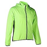 Tbest Windjacke für Damen, Dünner, Wasserdichter, Reflektierender Reitmantel mit Kapuze und Taschen Zum Radfahren, Motorradfahren, Laufen, Wandern, Bergsteigen (XL)