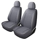 HChengkikz Autositzbezüge, atmungsaktives und wasserdichtes Leder, luxuriöses Polyurethan, universelle Passform, Auto-Airbag, kompatibel mit den meisten Autos, Limousinen, SUVs und LKWs (2 Stück,