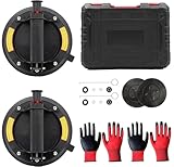 Frogetu 2 er-Set 8'Saugheber Fliesenheber Glassauger, Glassaugnapf Vakuumheber Saugheber, Tragkraft Max.200KG, Vakuum Saugheber Glas mit Tragbarer Werkzeugkasten, für Glas,Fliesen,Marmor