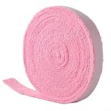 10 m lange Baumwollschlägerwickel, rutschfester Handtuchgriff für Sportgeräte und Zubehör (Rosa)