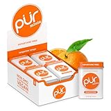 PUR Mints | Aspartamfrei | Hergestellt mit Xylit | Zuckerfrei, Vegan, Glutenfrei & Keto-freundlich | Natürlich aromatisierte Minzbonbons mit Mandarine-Geschmack, 30 Stück (12er-Pack)