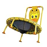 Kinder-Trampolin – 100 cm, Motiv Giraffe, Fitnessgerät, mit Schaumstoffgriff, Kapazität 200 kg, für den Innenbereich – für 1 bis 6 Jahre, Fitness, Springen, Gartenspiel
