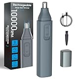 Nasenhaartrimmer Herren Nasenhaarschneider Ohrhaarschneider für Männer und Frauen, Doppelseitigen Edelstahlklingen, USB Type C aufladbar für einfache Reinigung, Reisefreundlich