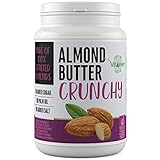 Mandelbutter Crunchy - 1kg natürliche Almond Butter Ohne Zusätze - Proteinquelle - Mandelmus ohne Zusätze von Zucker, Salz, Öl oder Palmfett - Vegan