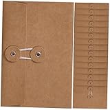 ELAYARD 30 Stück Teiliges Vintage Umschläge mit Wickeldesign aus Kraftpapier Stabile Briefumschläge als Briefhalter für Grußkarten Geeignet für Büro und Schule