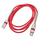 Hoement Xlr Mikrofonkabel Rot Symmetrisches Audiokabel Stecker buchse Stabile Signalübertragung für Studioaufnahme Live performance Heim audiosystem