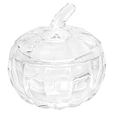Homoyoyo Kürbisförmige Bonboniere Aus Glas Mit Deckel – Stilvolle Dekoschale Zur Aufbewahrung Von Süßigkeiten - Bonbons Und Snacks - Transparent Ideal Für Weihnachten Und Besondere Anlässe