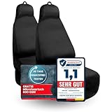 PROTEX® Autositzschoner [Testsieger 2025] Werkstattschoner - Rutsch- und wasserfestes, schmutzabweisendes Material - Ideale Passform - schwarz (2 Stück)