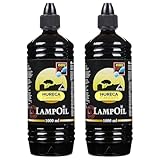 HORECA CANDLES Lampenöl – 2x1L, 99% Reine Paraffine, Rook- und Geruchsfrei, Langanhaltende Brenndauer, Ideal für Religiöse Zeremonien, Öllampen, Gartenfackeln, Tischkamine, Petroleum Lampen, Ölkerzen