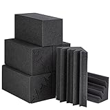 Bass Trap 12 Stück Bass Traps schaumstoff akustik Hohe Dichte schalldämmung schaumstoff Reduzieren Innengeräusche und Echo für Recording Studio Akustische Behandlungen 12×12×24cm
