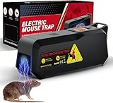 Rattenfalle Elektrisch,Jkevow Elektrische Mausefalle 2000V leistungsstarke Spannung um Ratten Sofort zu Töten,Mausfallen für Drinnen,Küche - Wirksam für Kleine Mäuse