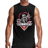 Victory Motorcycles Stilvoll und Bequem Herren T-Shirt Ärmellos Rundhals Weste T-Shirt - - Mittel