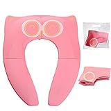 Gimars [Upgraded Version] Faltbarer Toilettensitz Kinder Toilettentrainer, Reise WC Sitz Toilette Töpfchen für unterwegs (Pink)