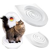 Trainingssystem zum eingewöhnen Ihrer Katze an das WC Katzen WC-Sitz Toiletten Training System Katzentoilette Katzenklo Toilettensitz