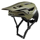 Fahrradhelm, Mountainbike Helm Helme für Herren Damen Erwachsene Jugend (Olivgrün, M(54-59CM))