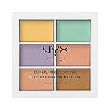 NYX Professional Makeup Color Correcting Palette, Concealer Makeup Palette, 6 cremige mischbare Farbtöne