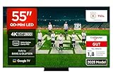TCL 55Q7C QLED Mini LED Fernseher, 55 Zoll, 4K HDR Premium, Dolby Vision IQ & Atmos, Smart TV mit Google TV, 6.2.2 Sound, 144Hz VRR, AMD FreeSync Premium Pro, HDMI 2.1, AirPlay 2, Alexa