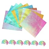 Milisten 200 Blatt Glitzerndes Handgemachtes Origami Schillernder Karton Glänzender Karton Schimmernder Karton Papier