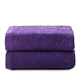 Top Towel - Plus - Große Badetücher - Badezimmerhandtücher - 2 Hand- oder Waschbeckenhandtücher - 50x100 cm - 100 % Baumwolle - Lila