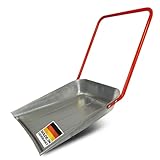 SHW-FIRE | Maxi Schneeschieber 62 cm, robuste Schneewanne aus Stahlblech mit ergonomischem Griff, verzinkte Wanne ideal für große Flächen, große robuste Schaufel für Schnee | Made in Germany