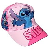 Schirmmütze für Jungen/Kinder, verstellbare Baseballkappe für Stitch Mädchen, Rosa, Einheitsgröße