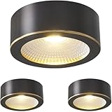 LED-Deckeneinbauleuchte, 3 W, 3 W, Warmweiß, mit Messing-Baffle-Rand, energieeffizient, moderne Beleuchtungslösung für Zuhause