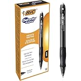 BIC Gel-ocity Original Tintenroller, Gelstifte in Schwarz, Strichstärke Medium, Nachfüllbar, 12er Pack
