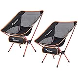 Sportneer Campingstuhl, Tragbar Leicht Faltbar Camping Stuhl bis zu 150 kg für Backpacking/Wandern/Picknick/Fische (2)