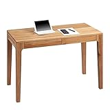 M2 Kollektion Kona – Hochwertiger Schreibtisch/Sekretär, 110x55x76 cm | Massivholz Wildeiche, geölt | 2 Schubladen mit Soft-Close | Ergonomisch, stabil & vielseitig | Pflegeleicht