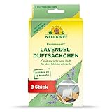 Neudorff Permanent Lavendelduftsäckchen – Bekämpft zuverlässig Kleidermotten in Kleiderschränken und Kommoden mit natürlichem Lavendel, 3 Stück