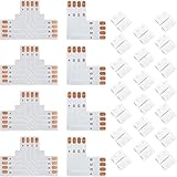 KWJEIULSOQ 28 Stück Led Strip Verbinder 4 Polig,Led Eckverbinder，T-Form Led Streifen Verbinder für 8mm Weite 3535 Rgb Led Strips,L-Form Led Eckverbinder,Eckverbinder,Verbindung Led Streifen