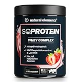 SoProtein Whey Protein Pulver – Erdbeergeschmack – 600g – 23g Protein pro Portion – ideal zum Muskelaufbau, perfekte Löslichkeit – in Deutschland produziert & laborgeprüft