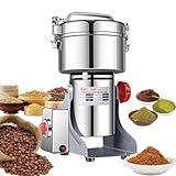Getreidemühle Elektrisch 1000g Mühle High Speed Edelstahl Graingrinder & Kommerzieller Motor Mahlstein für Kräuter/Gewürze/Nüsse/Getreide mit Überlastschutz
