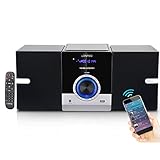 Kompaktanlage mit Bluetooth, LP-886 Mikro-Audiosystem mit CD-Player, UKW-Radio, Kopfhöreranschluss, USB-Eingang, AUX-Eingang