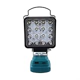 Hasaller 18 V kabellose LED-Arbeitsleuchte mit USB-Ladeanschluss für BL1830 BL1815 BL1860 Batterien Hand-Taschenlampe für den Außenbereich und Werkstatt (B)