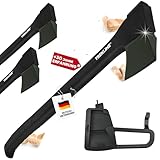 TREKLINE Spaltaxt, Spalthammer [ ErgoFiber™ - Glasfaserverstärkter Griff ] MilitaryCast, Inklusive Klingen-/Transportschutz, Antihaftbeschichtet, Hochwertige Stahl-Klinge [96cm; 2.6kg]
