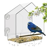 Vogelfutterspender Fenster aus transparentem Acryl, Vogelfutterspender für den Außenbereich | Vogelbeobachtung aus transparentem Acryl für Katzen | Vogelhaus mit Fenster