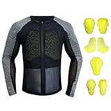 Herren-Motorrad-Shirt, Radunterhemd, langärmelig, Sommer-Motorrad-Shirt, kühles und trockenes Sport-Top, Schwarz , XXL