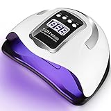 UV LED Lampe für Gelnägel, 280W 66LEDs Nagellampe Professionelle Schnell Nageltrockner mit 4 Timer, LCD Anzeige und Smart Sensor für Finger Zehennagel und für Alle Gel Nagellack, Shellac