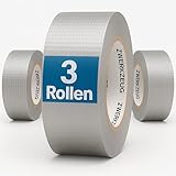 ZWERKZEUG Panzertape - 3 Rollen - Reparatur Klebeband - Gewebeband - extra stark - wasserfest - Gaffa Tape - power Duct Tape - Panzerband - in zwei Farben erhältlich - 48mm x 96m
