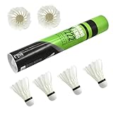 Badminton Spring Balls, Badmintonbälle im Set mit Federbällen, kostenloses Set für den Innen- und Außenbereich, High-Speed-Training, Frühlingsbälle für Erwachsene, Jugendliche und BAMB